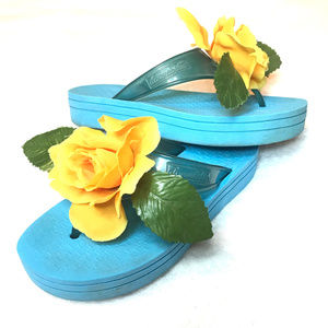 Donnabella platform French Made Flip Flops